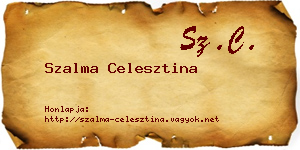 Szalma Celesztina névjegykártya